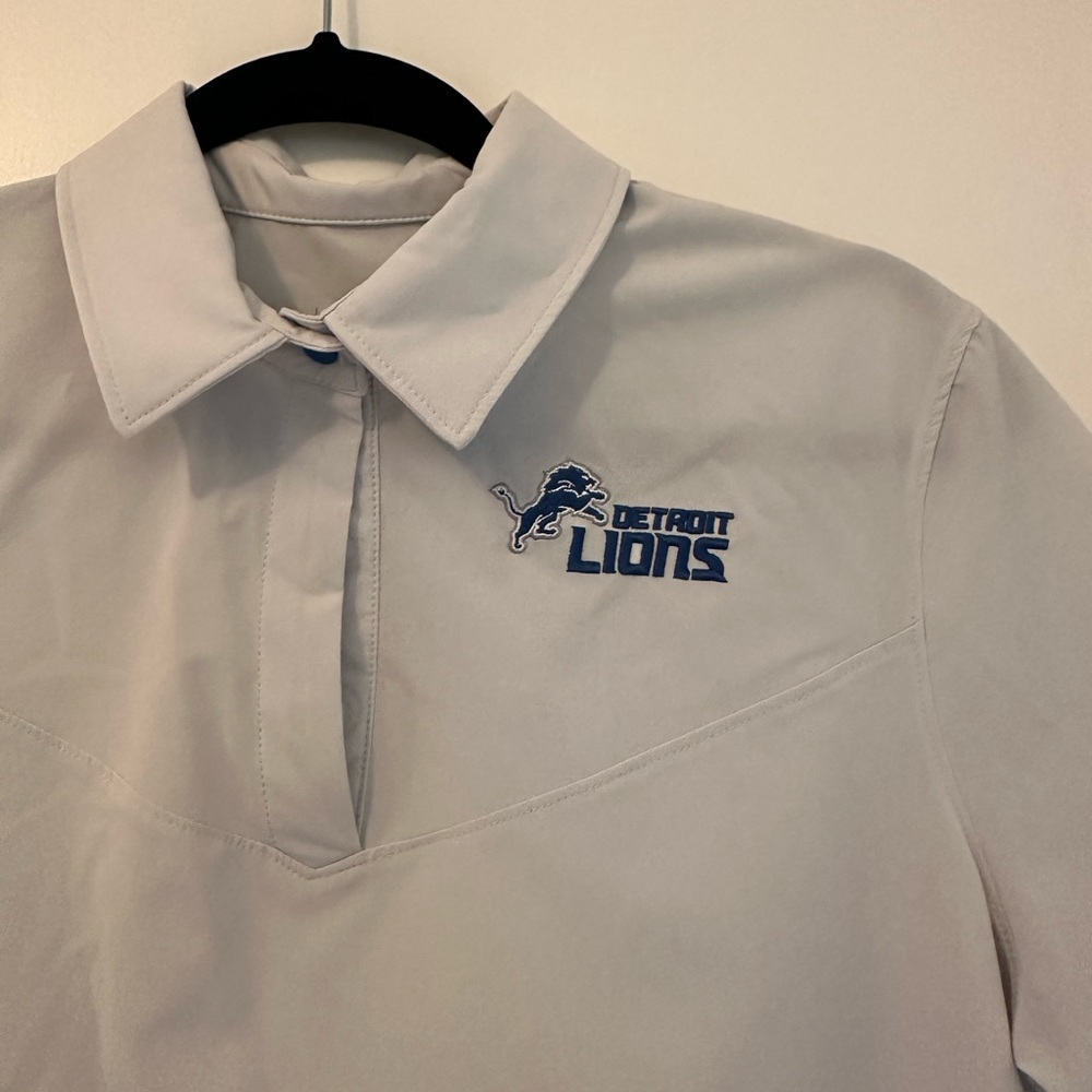 Nike Gray Detroit Lions Polo Shirt